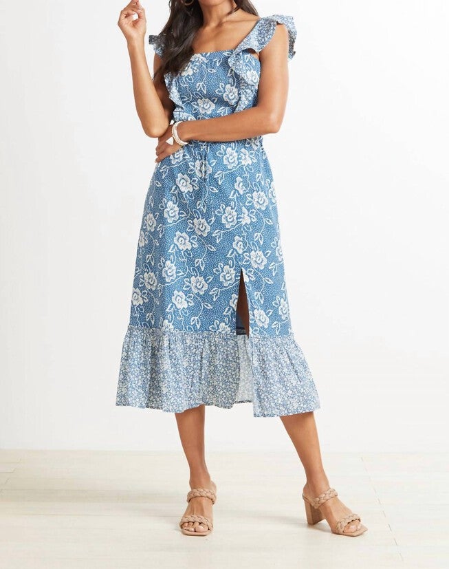 POPPY DRESS IN NAVY MULTI MIX, , alternate image number null