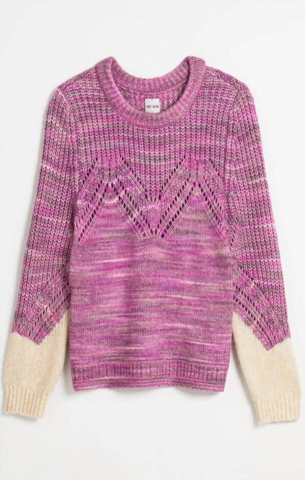 WINTER WARMTH SWEATER IN PINK MULTI, Pink Multi / Pink, alternate image number null