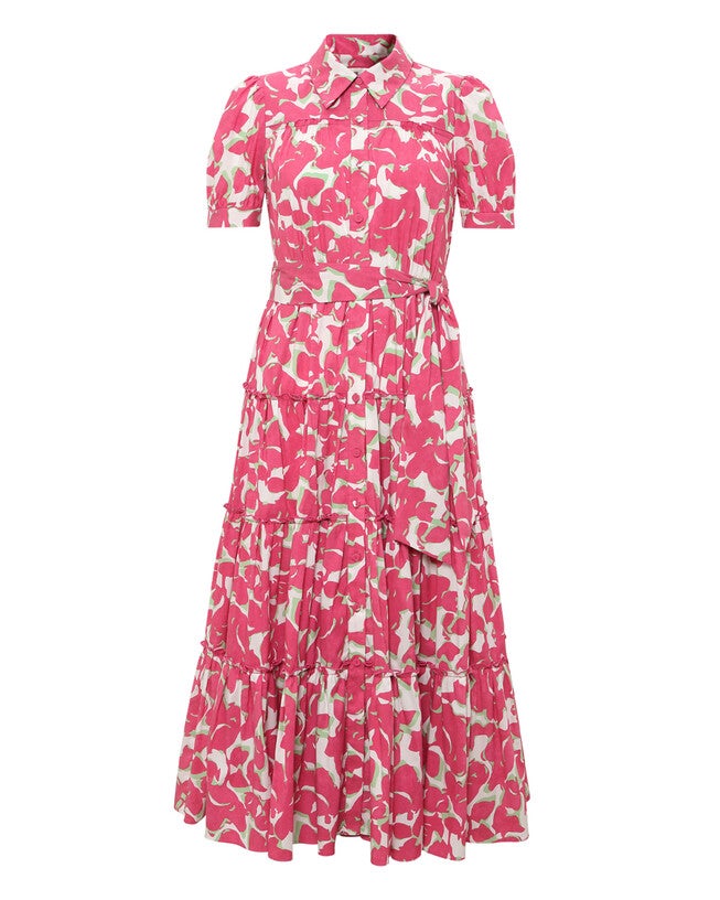 DVF QUEENA DRESS, FLORA NOCTURNA PINK ME / Pink, hi-res image number null