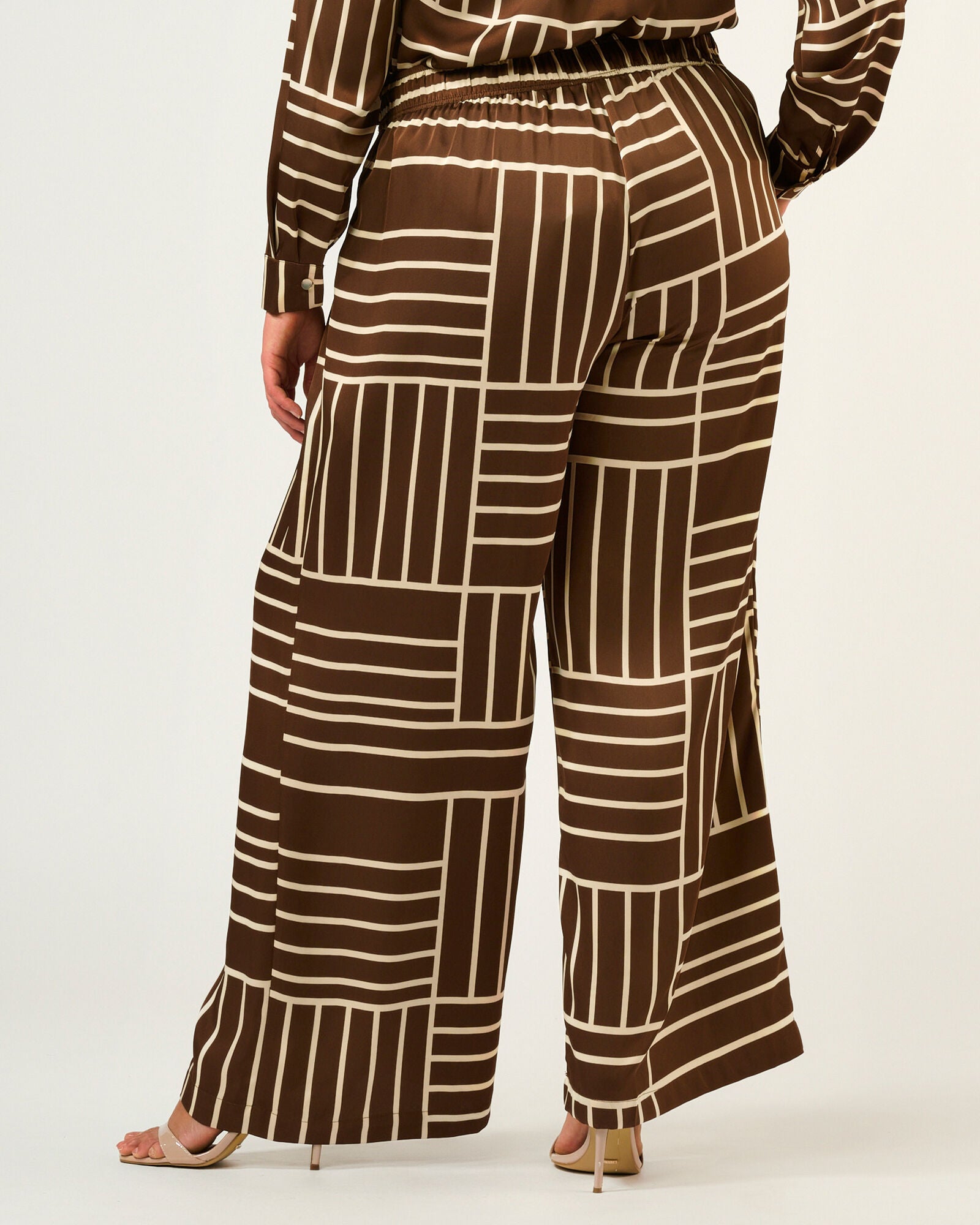 Josie Geometric Pant, CedarCream / Brown, alternate image number 4