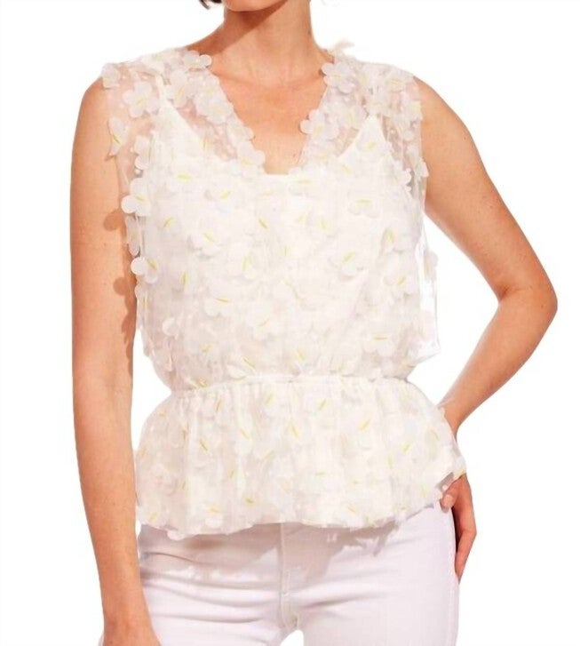 GLORY TOP IN DAFFODIL PETAL, Daffodil Petal / White, alternate image number null