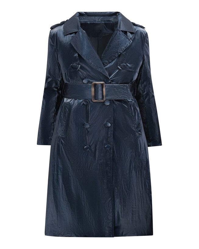 The Cameron Metallic Trench Coat, Navy / Navy, hi-res image number 0