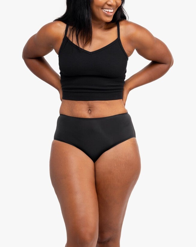 No Brainer High Rise Panties, Tap Shoe Black / Black, alternate image number 3
