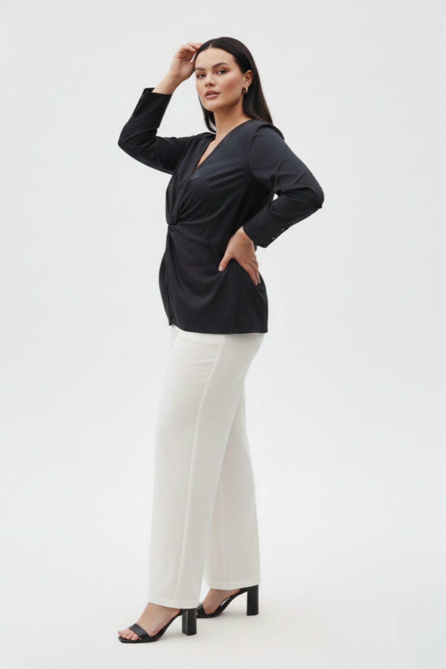 Front Twist Top, Black / Black, alternate image number 5