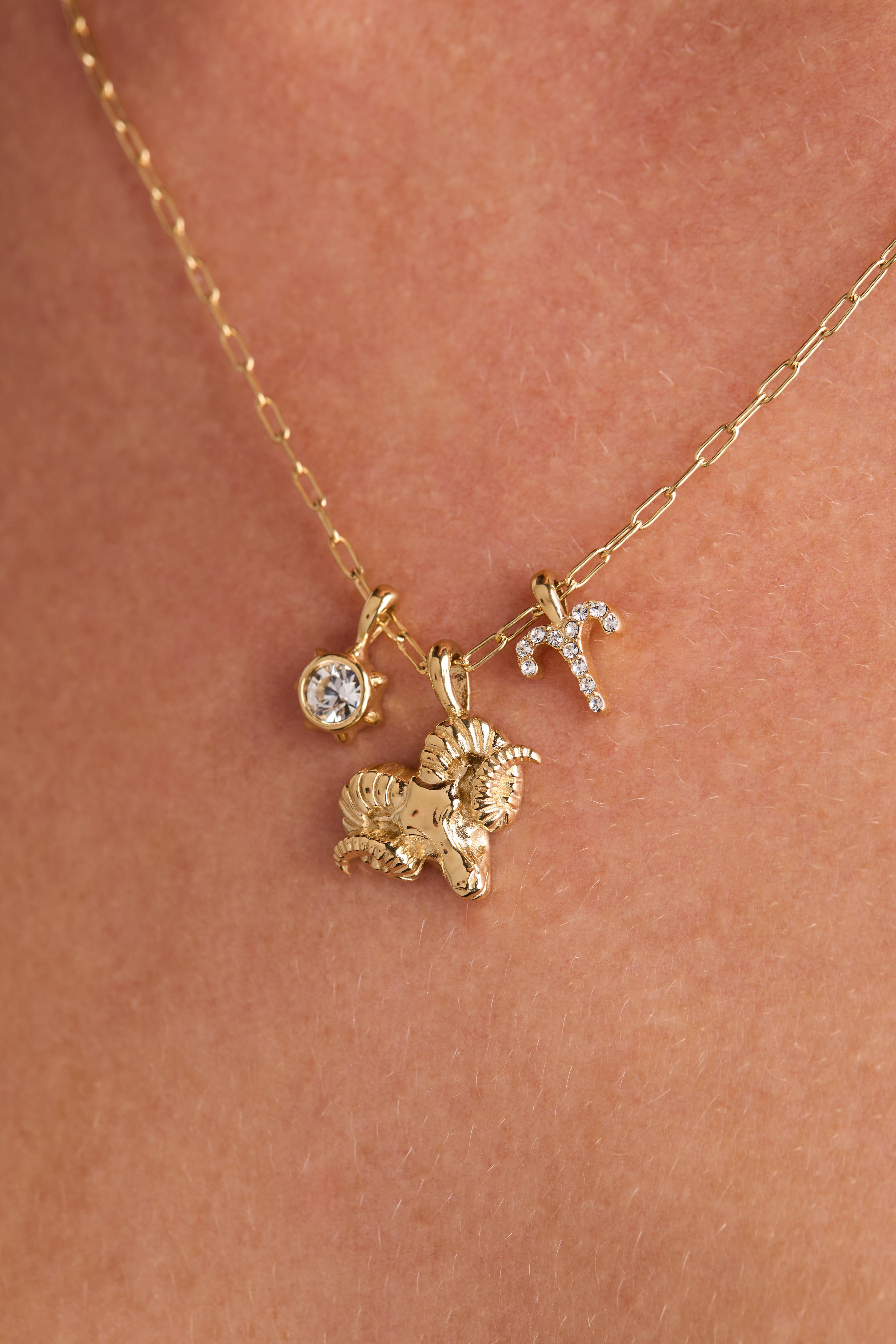 Zodiac Charm Cluster, Aries / Gold, alternate image number 3