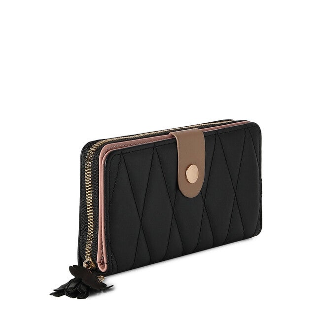 Haute Sauce Women's Quilted Wallet, Black / Black, alternate image number null