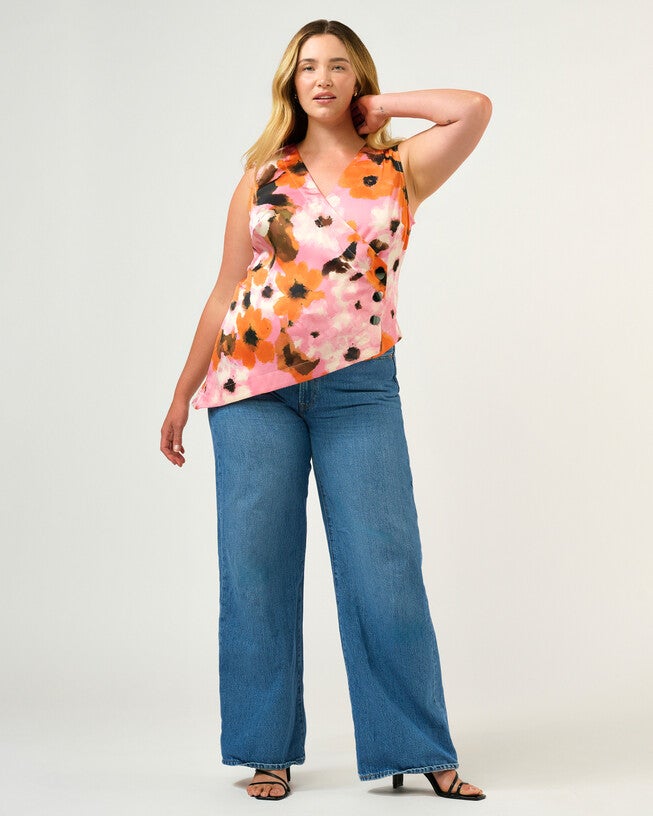 Freya Top, PeonyMandarin / Pink, alternate image number 5