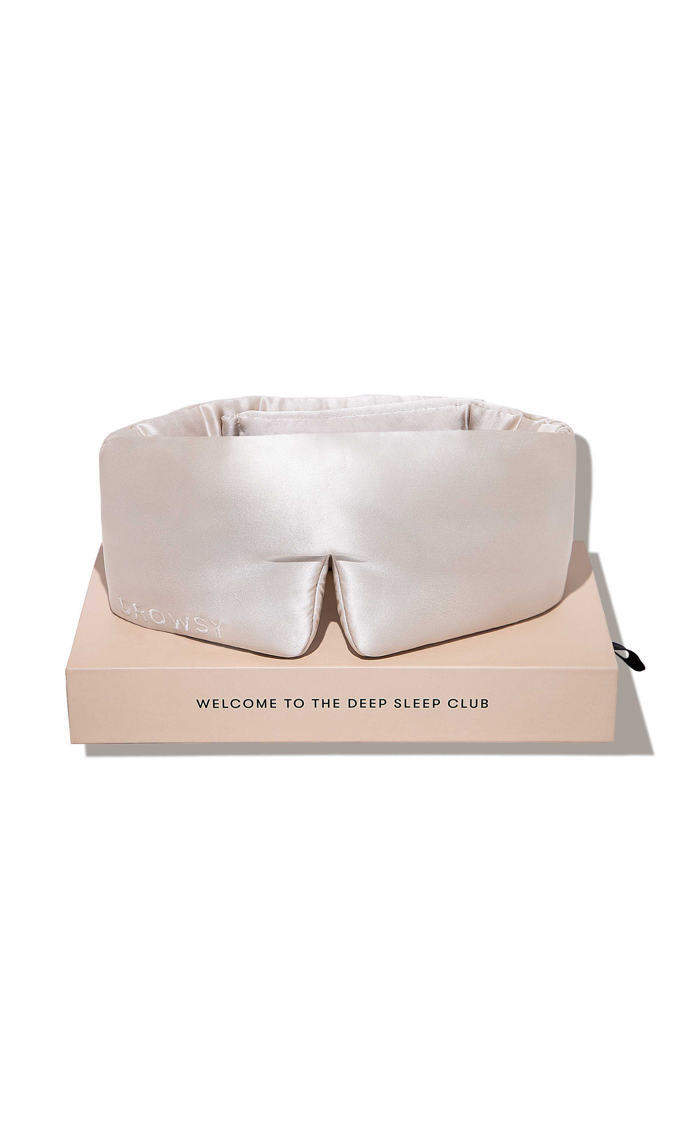 Silk Sleep Mask, Dusty Gold / Gold, hi-res image number 0