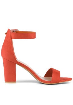 Open Toe Ankle Buckle Strap Block High Heel Sandals
