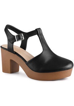 Platform T-Strap Shoes Chunky Heels Sandals