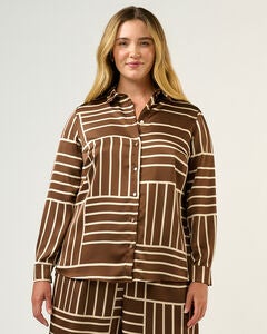 Josie long sleeve Geometric Shirt