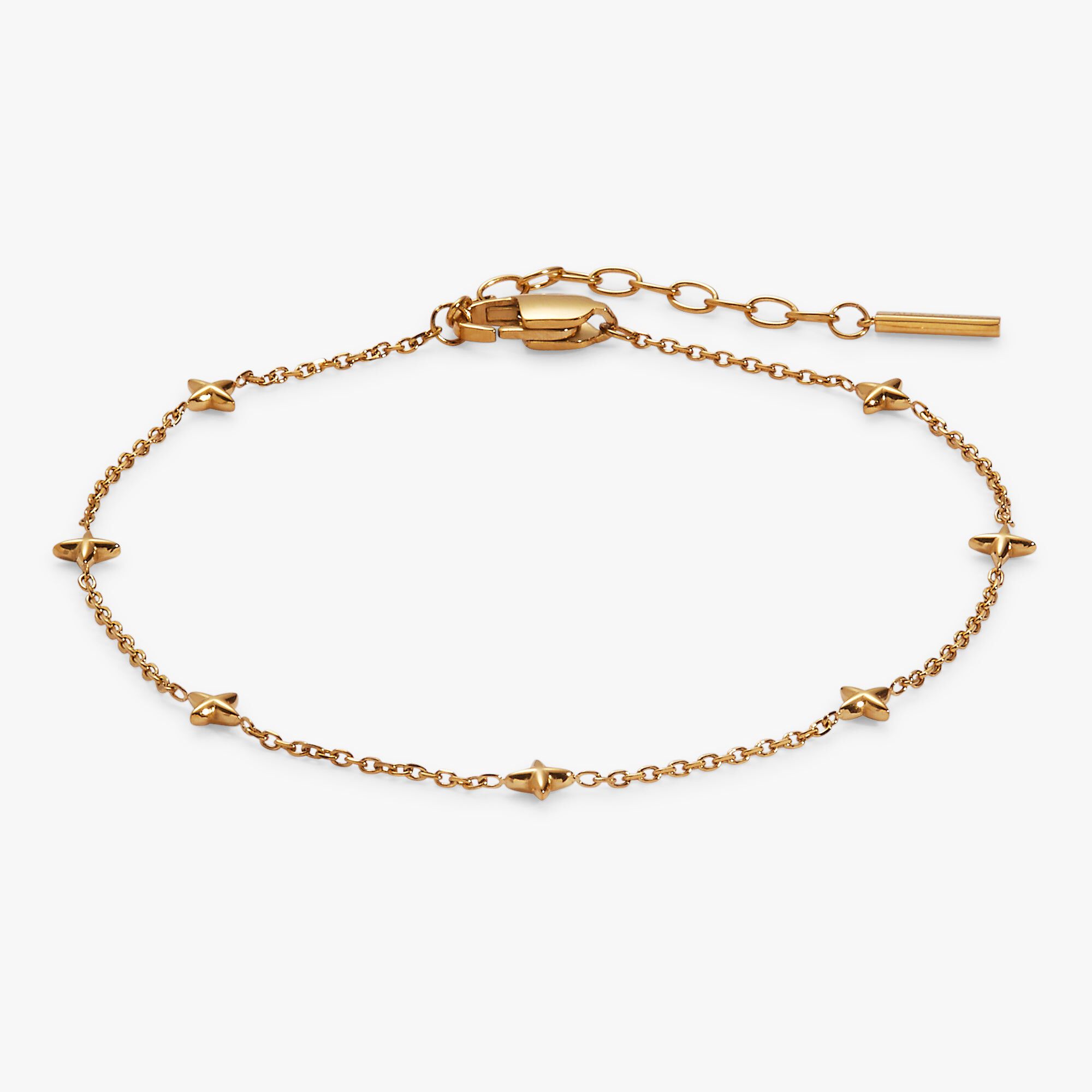 Star Chain Anklet, Gold / Gold, hi-res image number 0