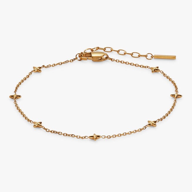 Star Chain Anklet, Gold / Gold, hi-res image number 0