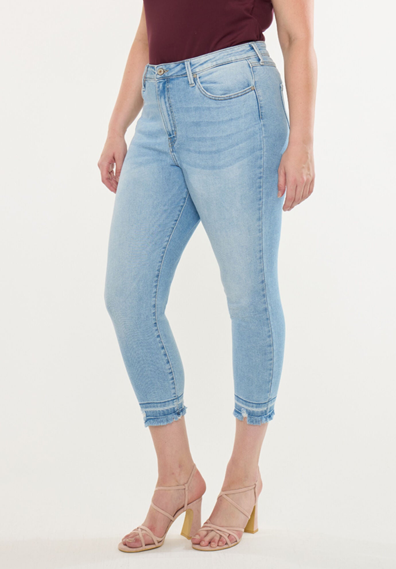 Thomasin High Rise Crop Skinny (Plus Size), Light Wash / Light Wash, alternate image number 3