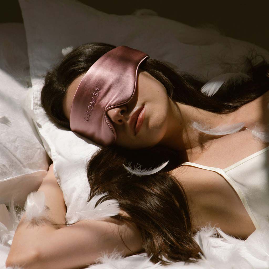 Featherweight Silk Sleep Mask, Damask Rose / Pink, alternate image number 1