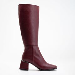 Burgundy Knee High Boots