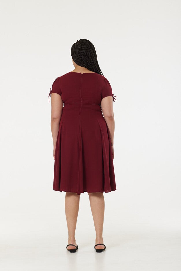 Ava Dress Burgundy, , alternate image number null
