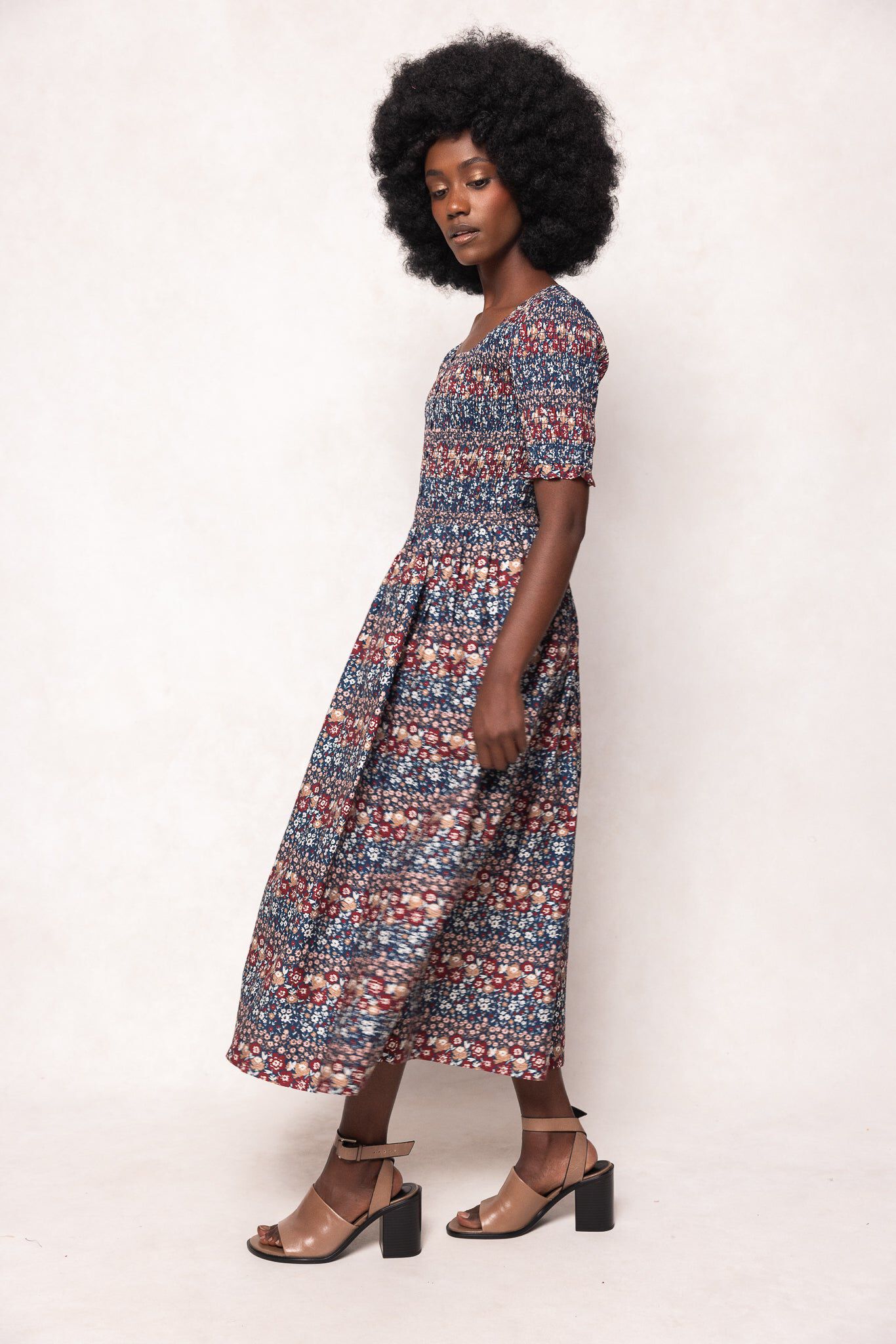 Parker Dress, Dusk Floral Medley / Navy, alternate image number 1