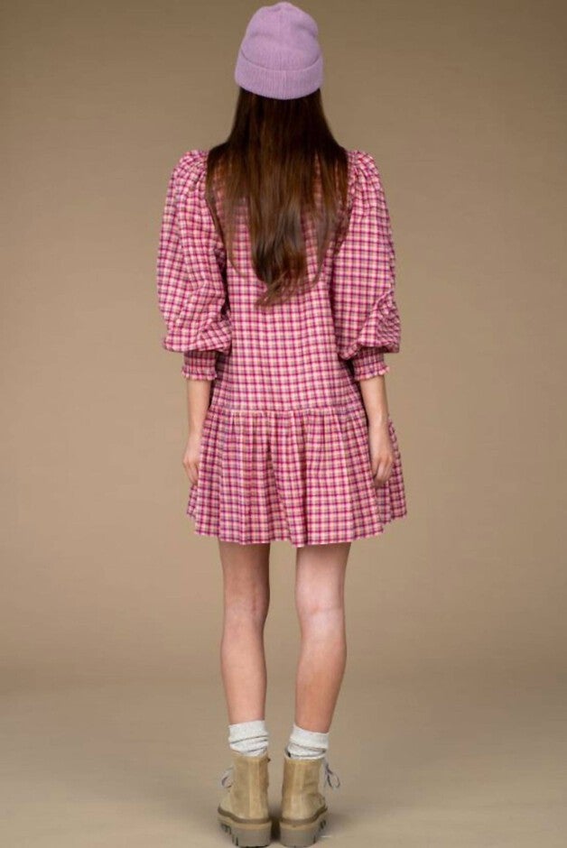 LUCY DRESS IN BIG SKY PLAID, Big Sky Plaid / Red, alternate image number null