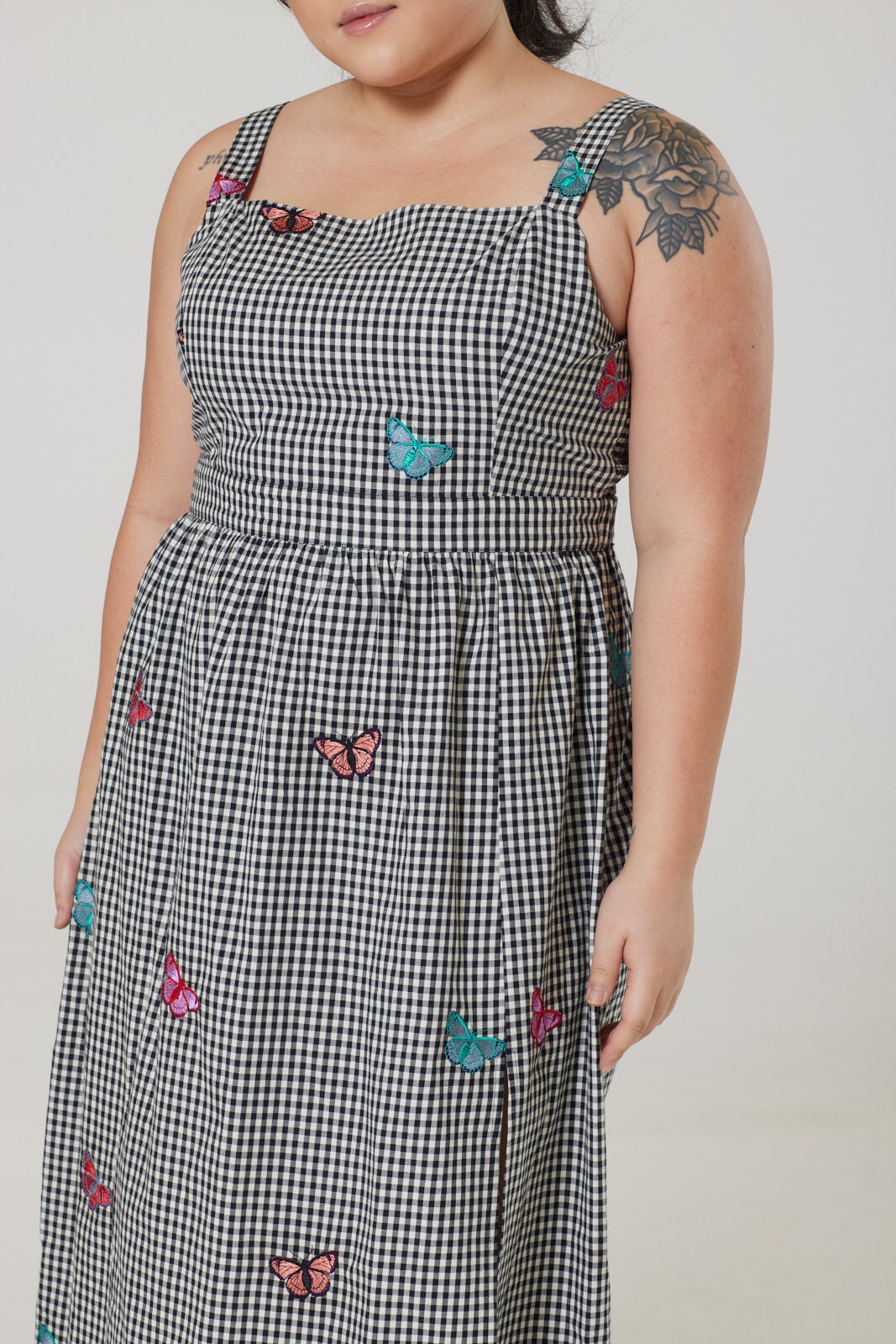 Luanni Dress, Black / Black, alternate image number 3