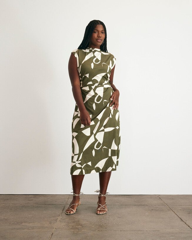 Aurora Dress, FernIvory / Olive Green, hi-res image number null