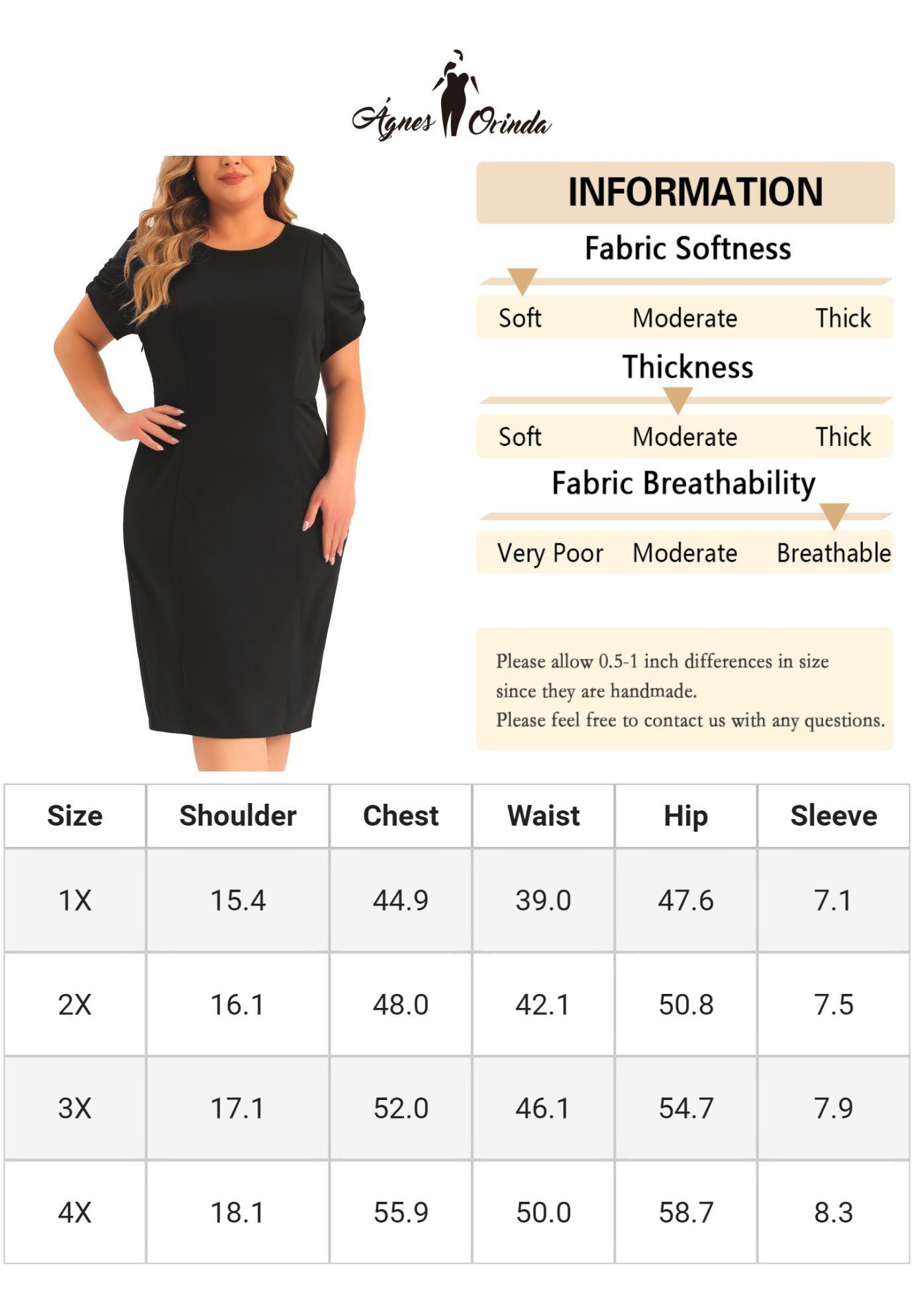 Short Sleeve Above the Knee Sheath Dress, Black / Black, alternate image number 4