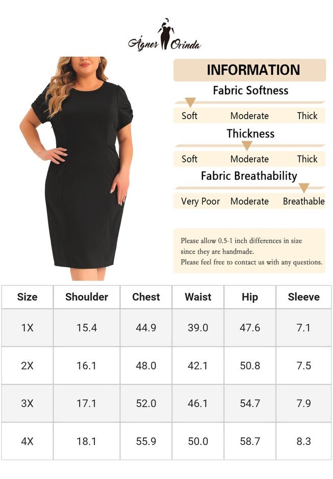 Short Sleeve Above the Knee Sheath Dress, Black / Black, alternate image number 4