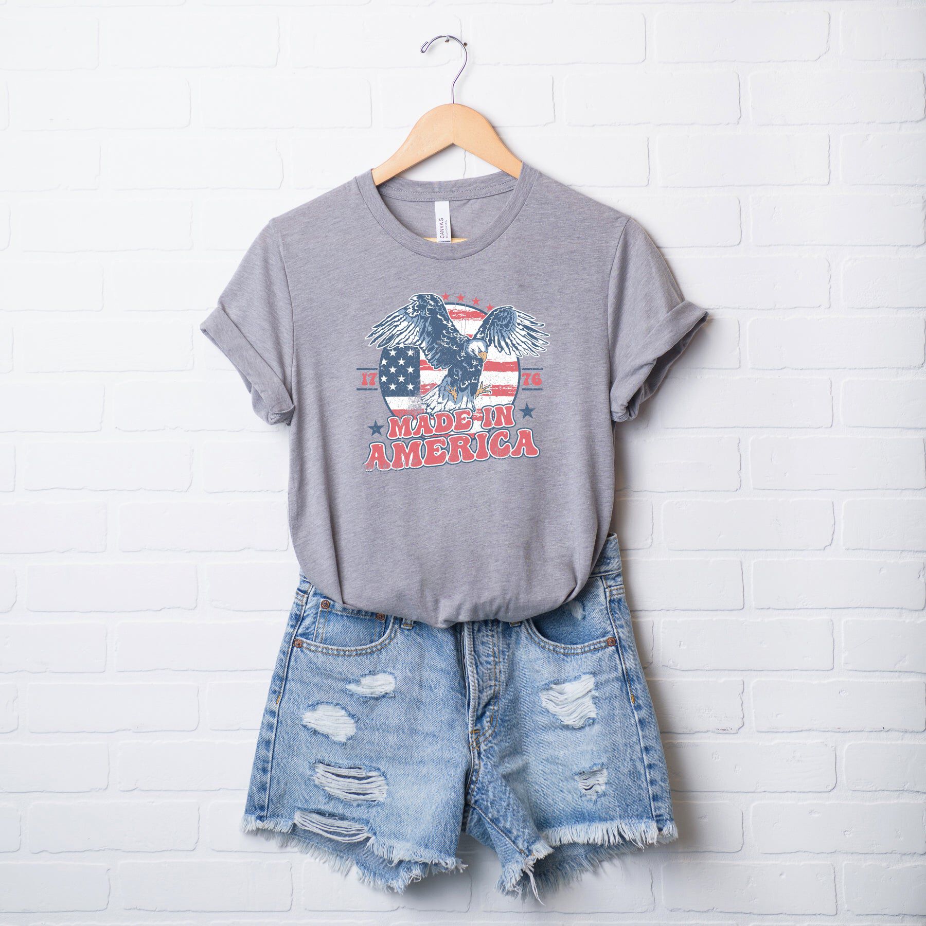 Retro Made In America, Grey / Light Grey, hi-res image number 0