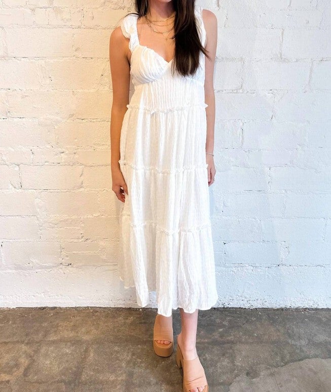 SWEETHEART MAXI DRESS, White / White, alternate image number null