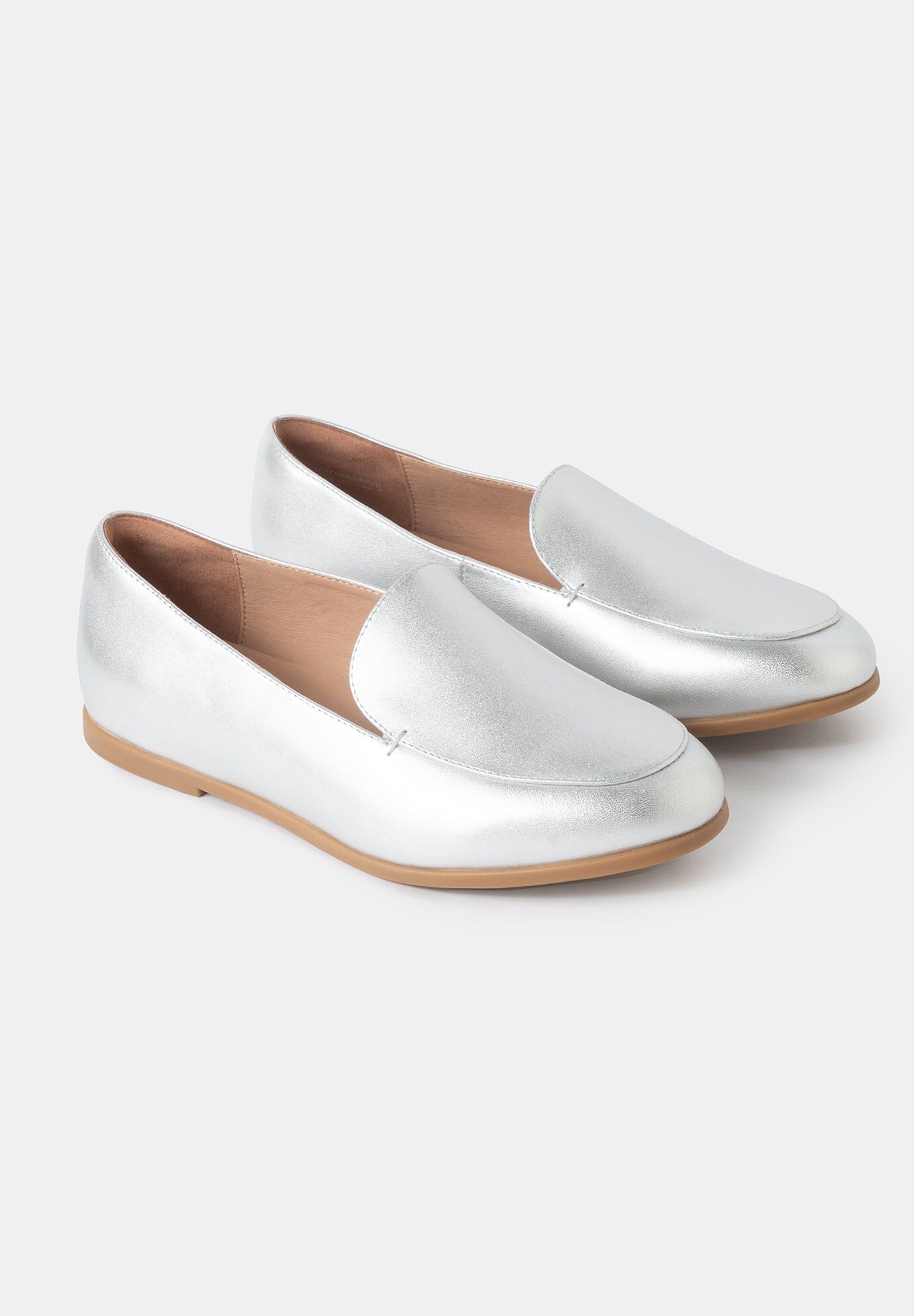 Blake Flat Loafers, Metallic Silver / Silver, alternate image number 1