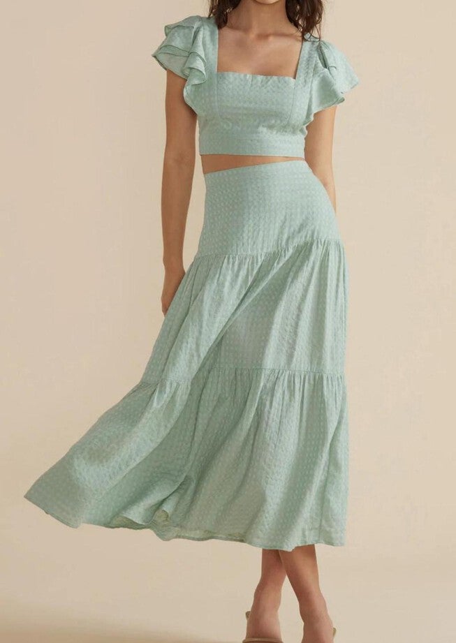 ANGOVE MIDI SKIRT IN MINT, Mint / Light Green, hi-res image number 0