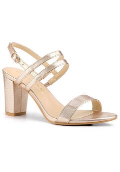 Slingback Block Heel Ankle Strap Sandal