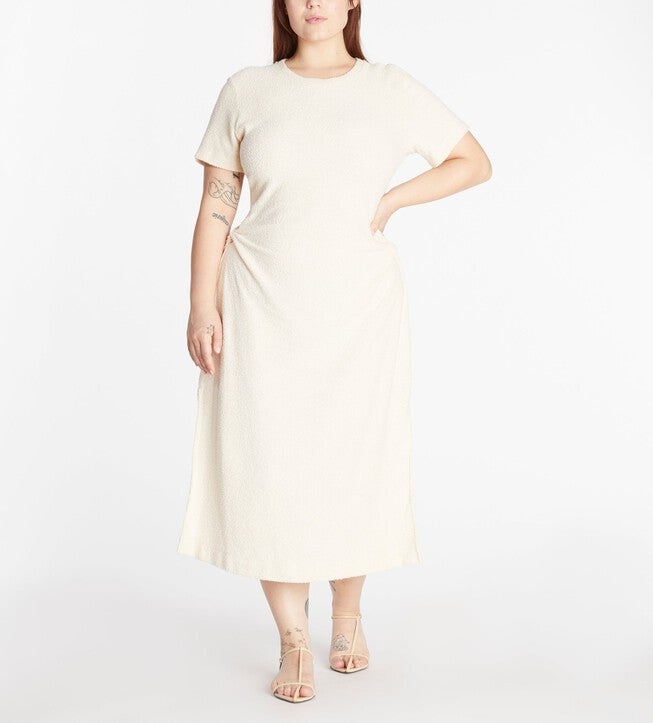 Short Sleeve Aurora Dress, Cream / Cream, hi-res image number 0
