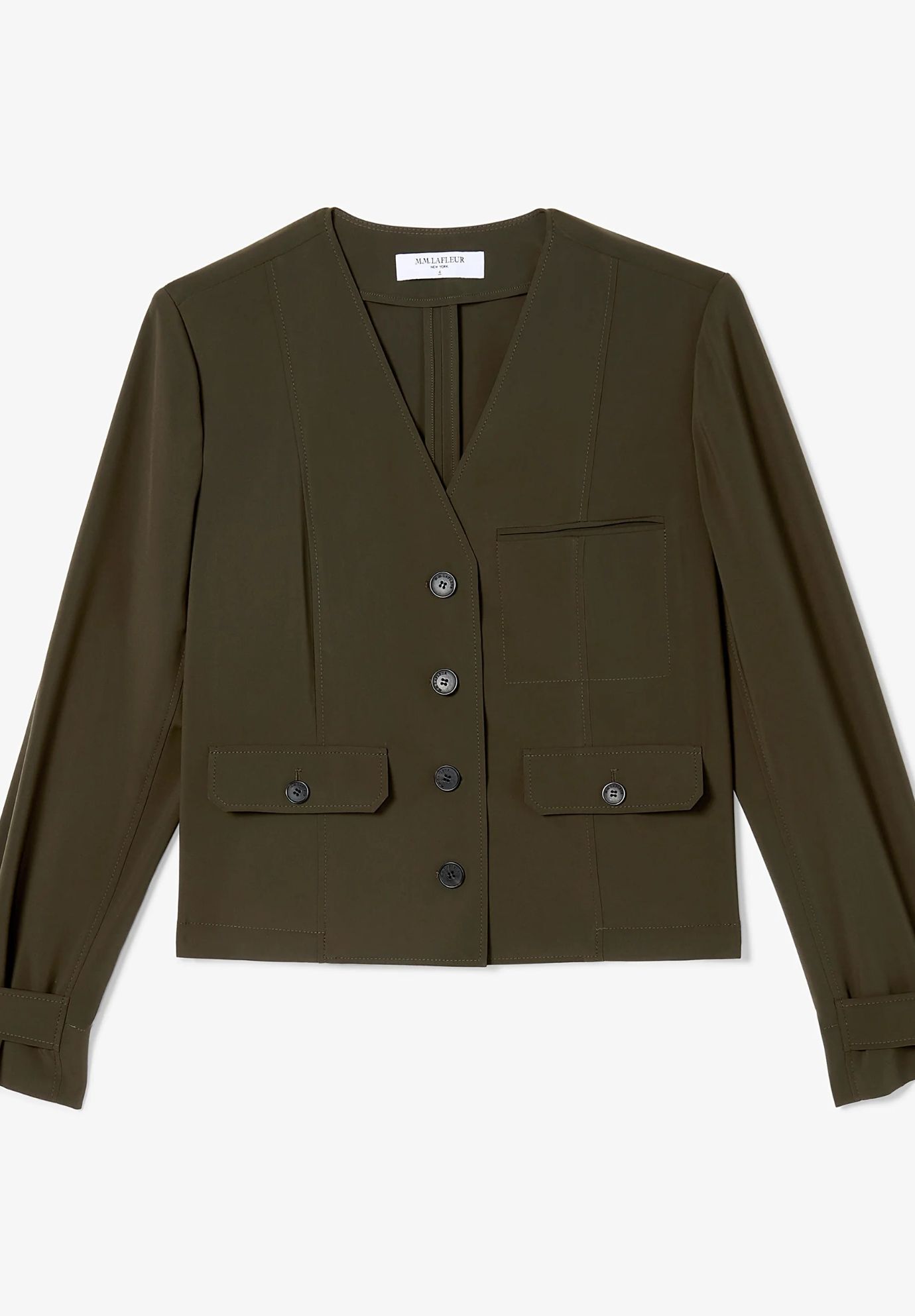 Ayla Travel Jacket - OrigamiTech, Olive / Olive Green, alternate image number 4