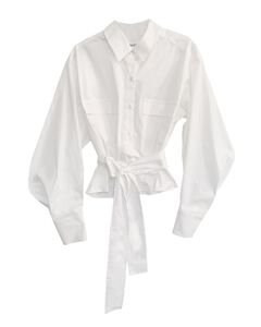 Cropped Cargo Top White