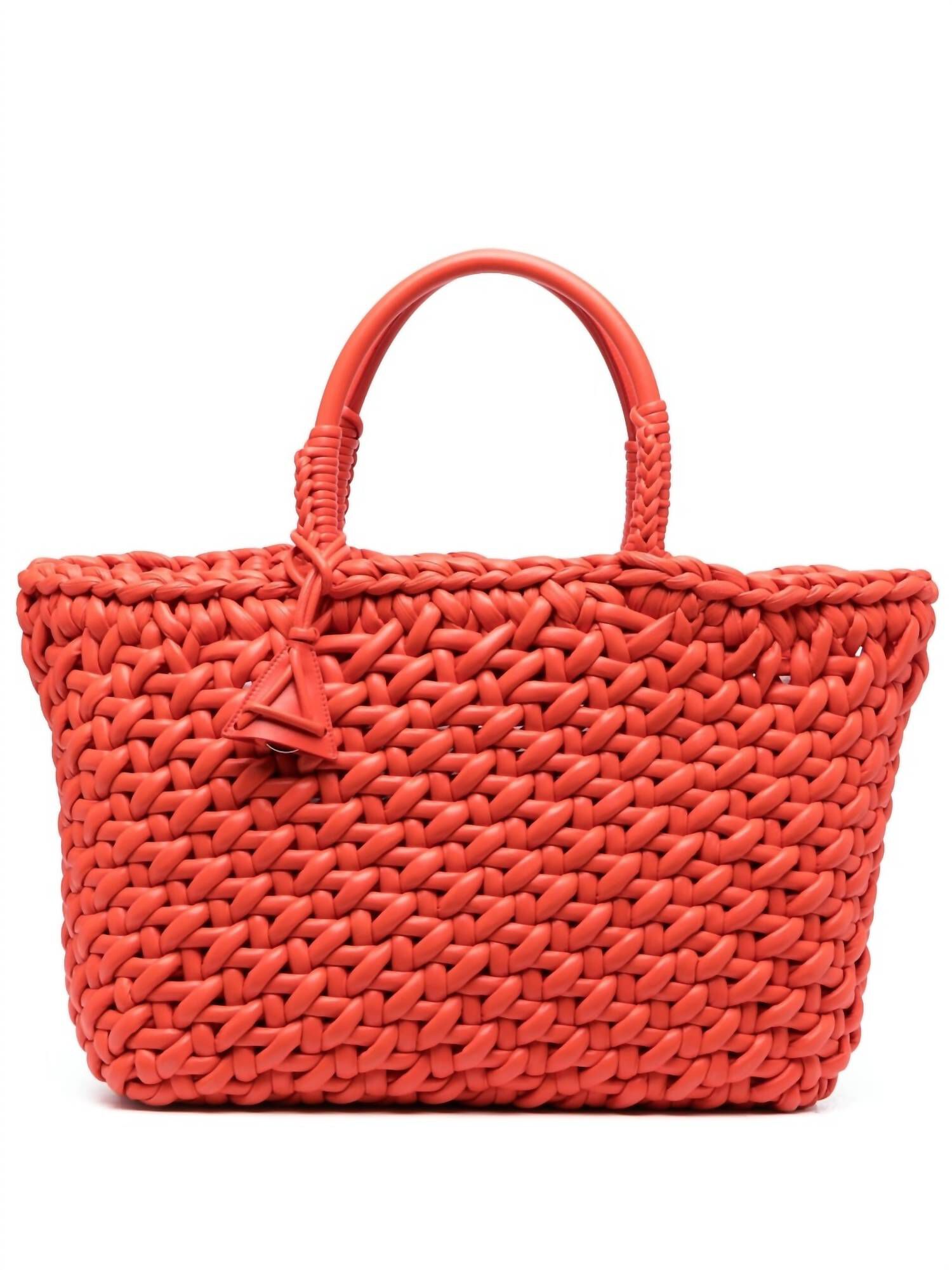 Icon Leather Big Tote Bag in Orange, Orange / Orange, hi-res image number 0