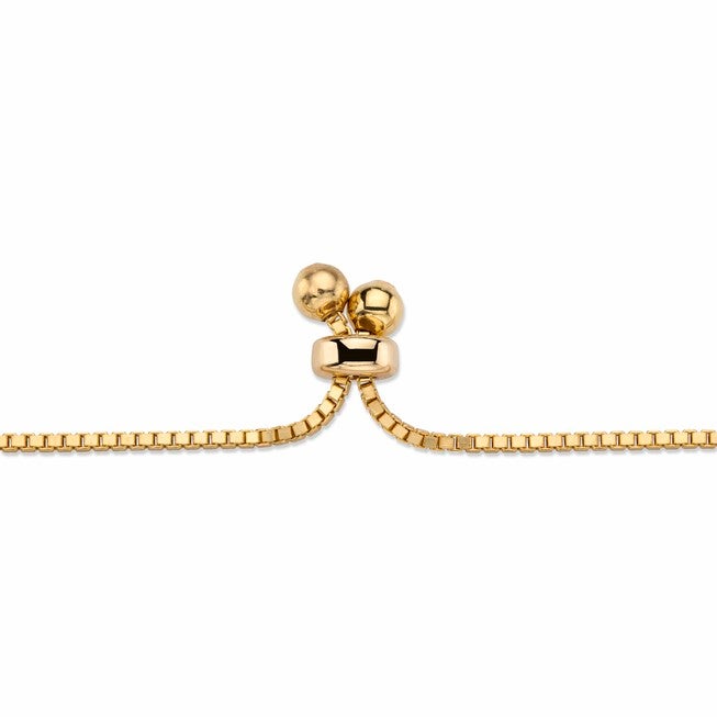 Gold-Plated Sterling Silver Diamond Accent "Mom" Slider Bracelet 10 inches, , alternate image number null