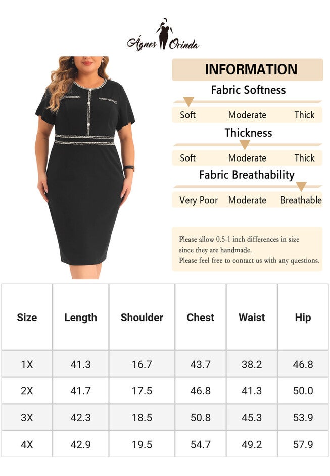 Button Crew Neck Bodycon Pencil Dress, Black / Mint, alternate image number null