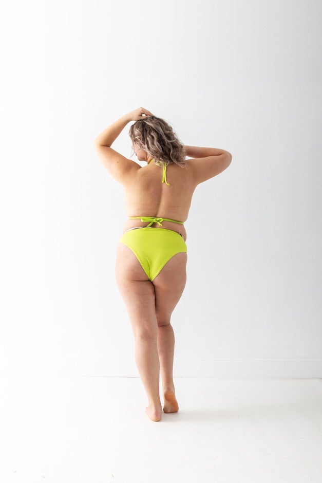 Floral Reverisble High Waist Bottom, Light Green / Light Green, alternate image number null