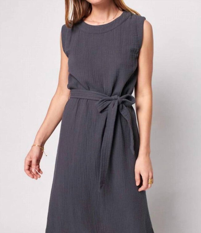 DREAM COTTON COSTA DRESS IN WASHED BLACK, , alternate image number null