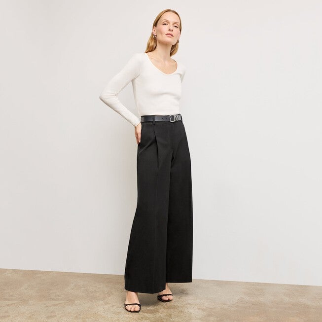 Marcia Layering T-Shirt - Ribbed Pima Cotton, Ivory / Ivory, alternate image number 3