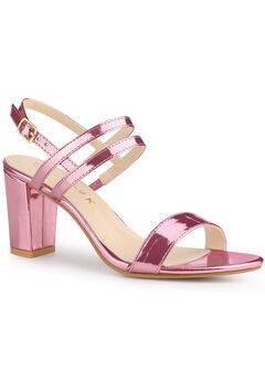 Slingback Block Heel Ankle Strap Sandal