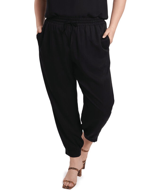 Teagan Cropped Joggers, RICH BLACK060 / Black, hi-res image number 0