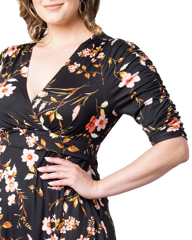 Gabriella Dress, MIDNIGHT GARDEN / Black, alternate image number 2
