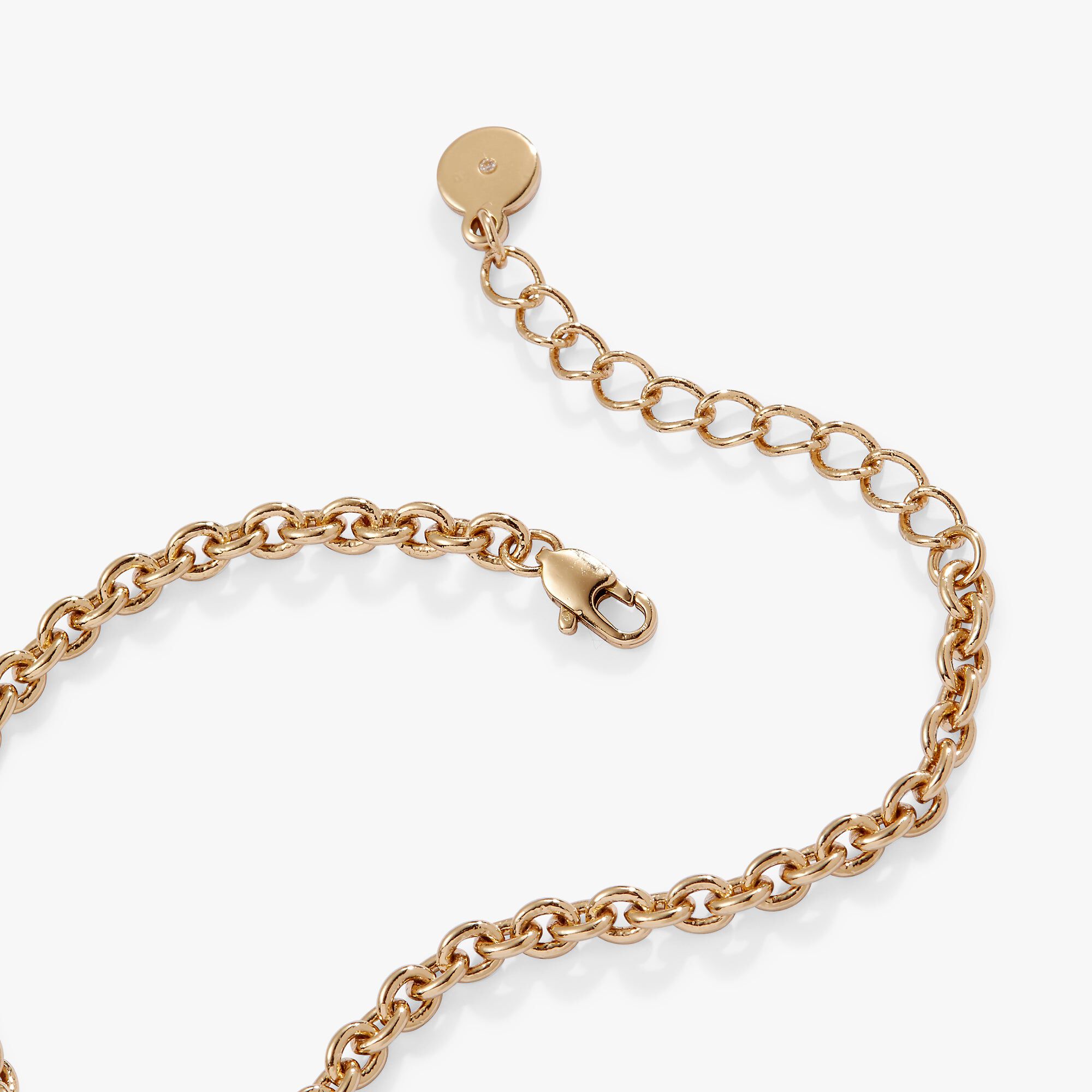 Lucky Four Leaf Clover Adjustable Bracelet, Gold / Gold, alternate image number 2