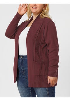 SHAWL COLLAR OPEN FRONT SWEATER CARDIGAN