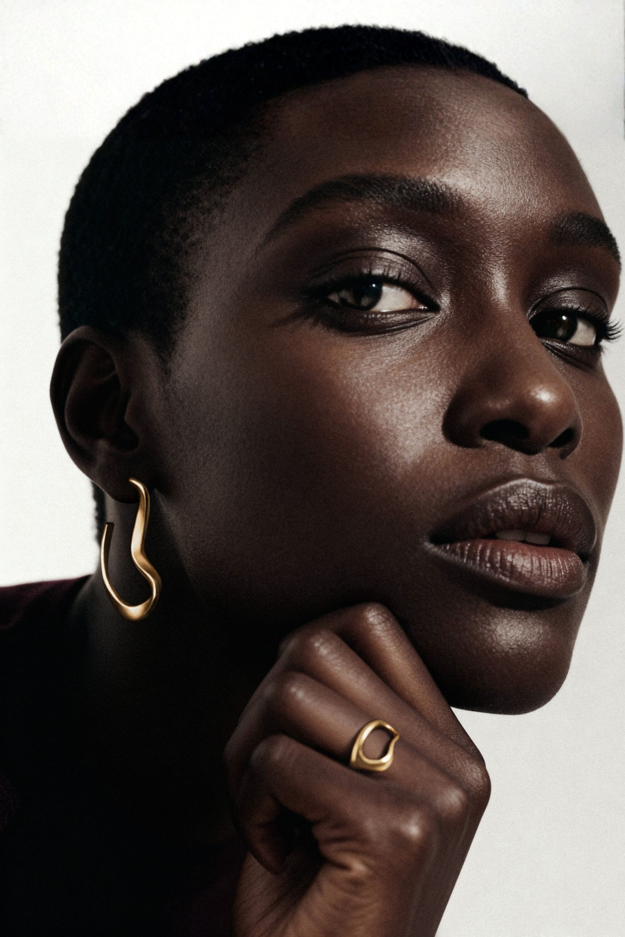 Sahab Hoop Earrings, Gold / Gold, alternate image number 5