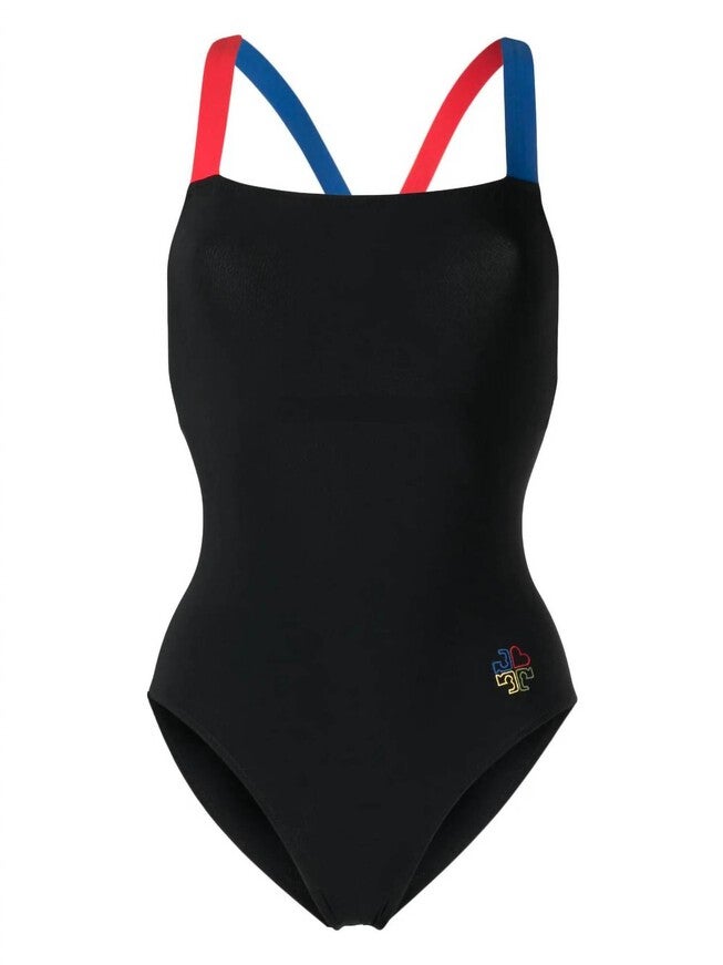 COLORBLOCKED ONE-PIECE TANK SWIMSUIT IN BLACK, Black / Black, hi-res image number 0