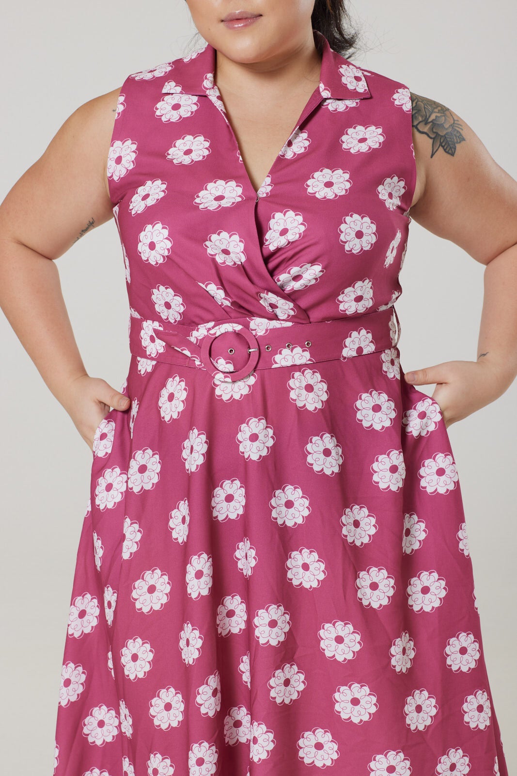 Moira Dress, Pink / Pink, alternate image number 3