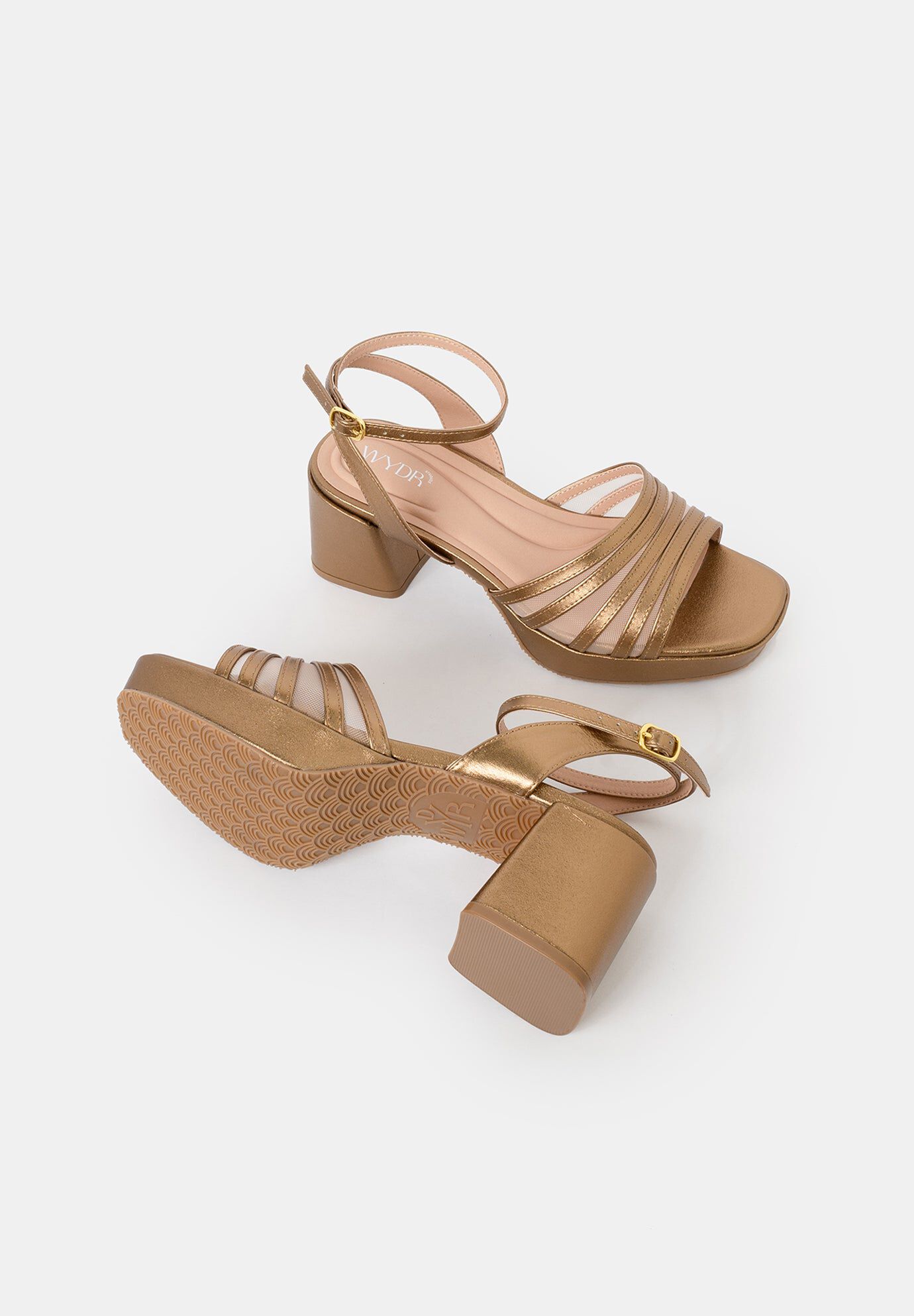 Stella Platform Sandals, Metallic Bronze / Bronze, alternate image number 3